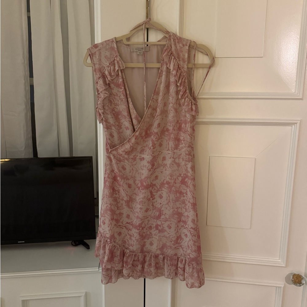 Floral Pink Ruffle Dress - Picture 2 of 5